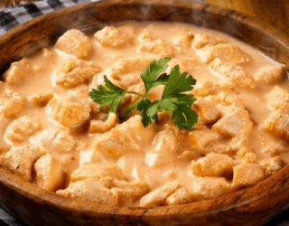 Porçao de estrogonoff de frango P